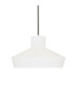 Passion Dome Pendant White & Brushed Brass-2