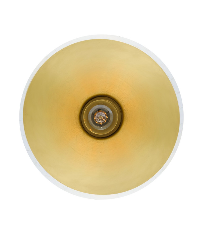 Passion Dome Pendant White & Brushed Brass-4