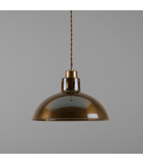 Paris Industrial Dome Pendant Antique Brass-1