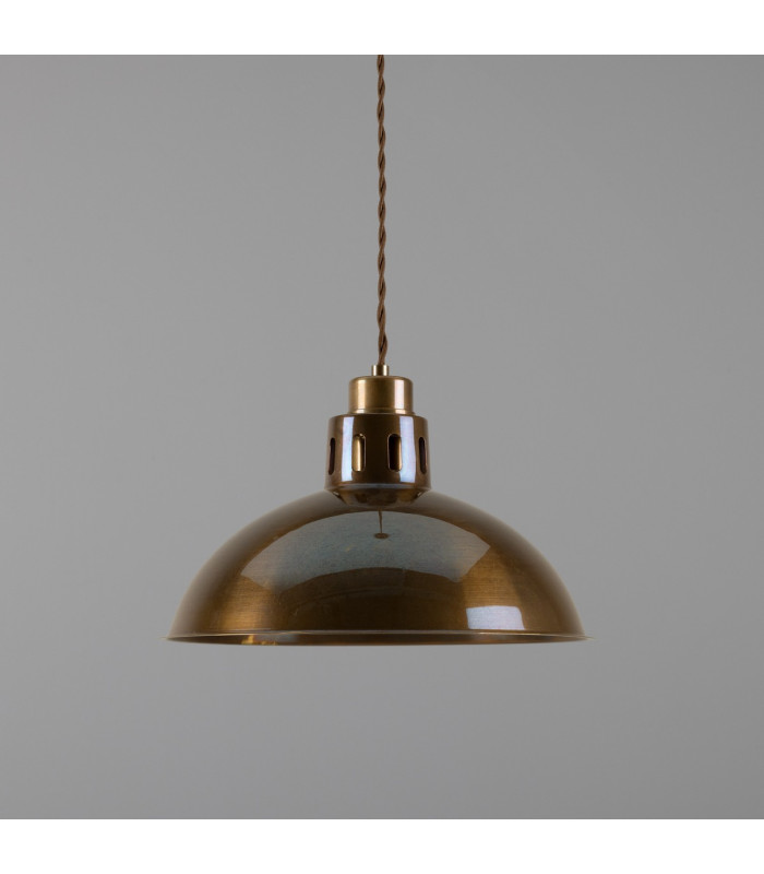 Paris Industrial Dome Pendant Antique Brass-1