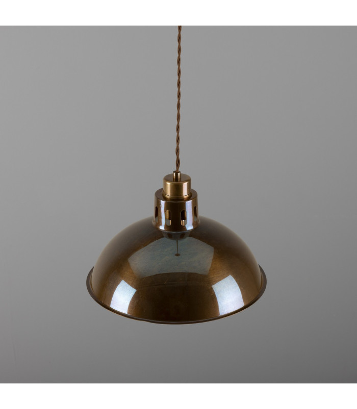 Paris Industrial Dome Pendant Antique Brass-3