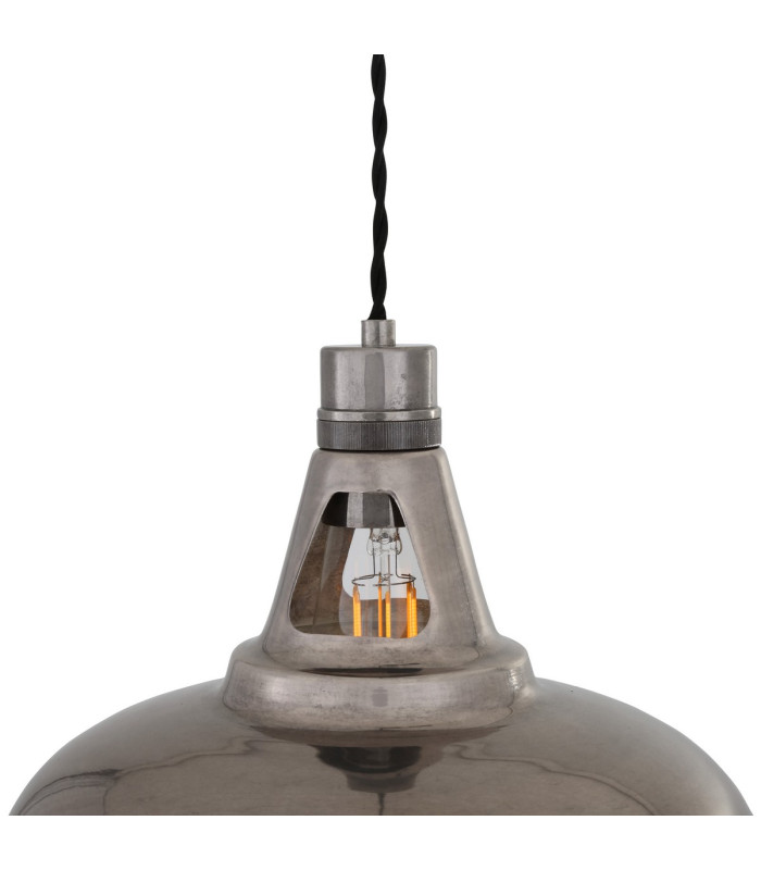 Geneva Industrial Dome Pendant Antique Silver-2