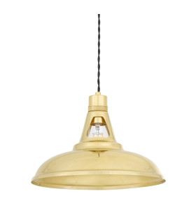 Geneva Industrial Dome Pendant Polished Brass-1