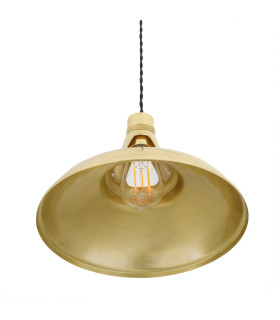 Geneva Industrial Dome Pendant Polished Brass-2