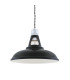 Vienna Industrial Dome Pendant Chrome Black