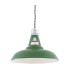 Vienna Industrial Dome Pendant Chrome Sage Green