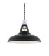 Vienna Industrial Dome Pendant Chrome Matt Black