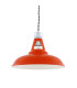 Vienna Industrial Dome Pendant Chrome Orange