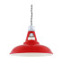 Vienna Industrial Dome Pendant Chrome Red
