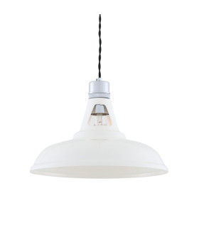 Vienna Industrial Dome Pendant Chrome White