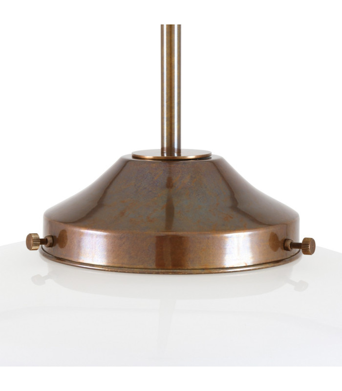 Sofia Schoolhouse Bar Globe Pendant Antique Brass-5