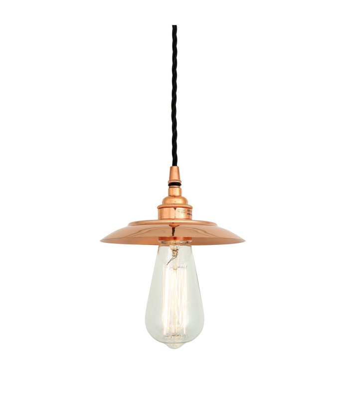 Suva Industrial Dome Pendant Polished Copper-2