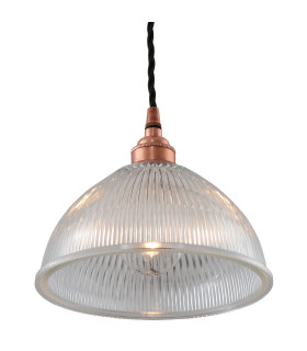Boston Industrial Holophane Dome Pendant Polished Copper-2