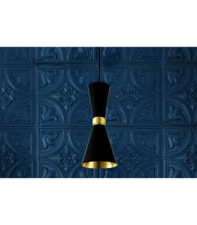 Cairo Pendant Light Polished Brass Matt Black