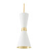 Cairo Pendant Light Polished Brass White