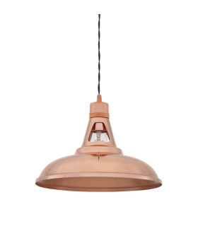 Minsk Industrial Dome Pendant Polished Copper-1