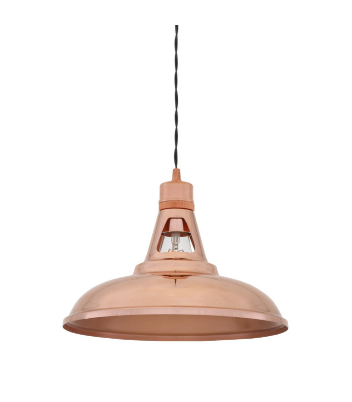 Minsk Industrial Dome Pendant Polished Copper-1
