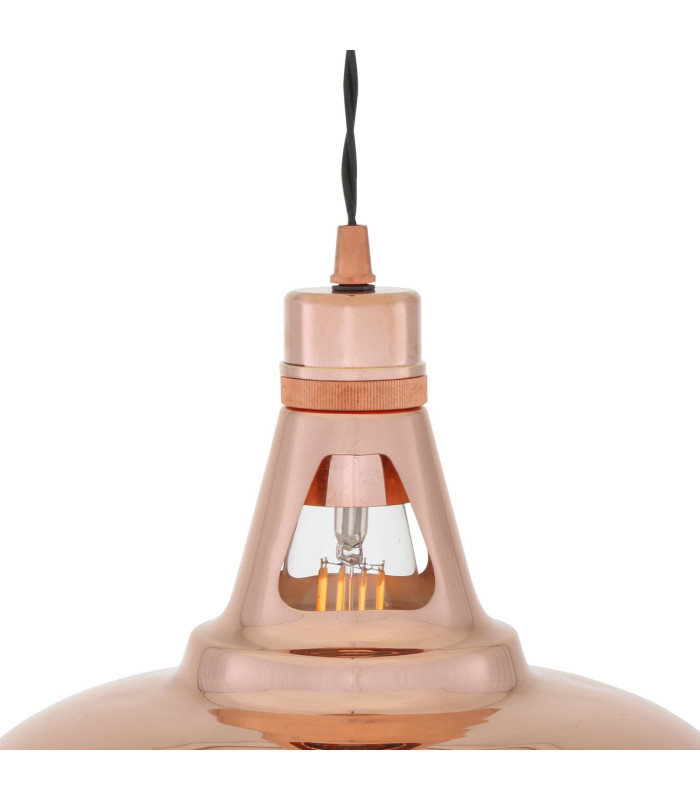 Minsk Industrial Dome Pendant Polished Copper-3