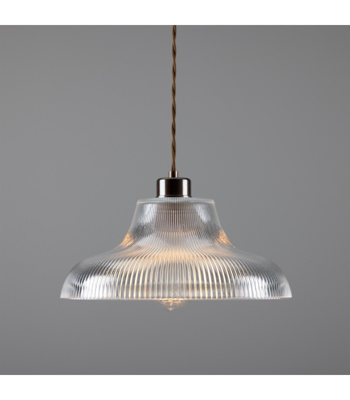 Mono 30cm Railway Dome Pendant Antique Brass-1