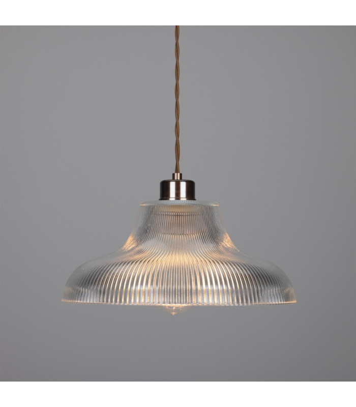 Mono 30cm Railway Dome Pendant Antique Brass-2