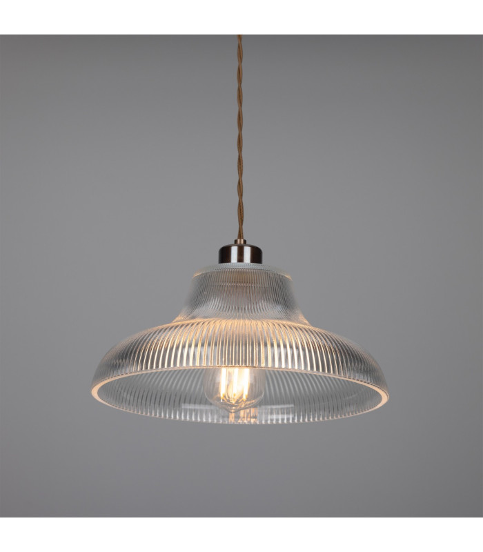 Mono 30cm Railway Dome Pendant Antique Brass-3