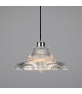 Mono 30cm Railway Dome Pendant Antique Silver-1