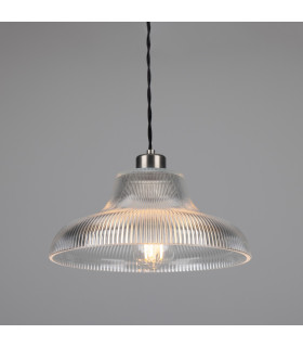 Mono 30cm Railway Dome Pendant Antique Silver-2