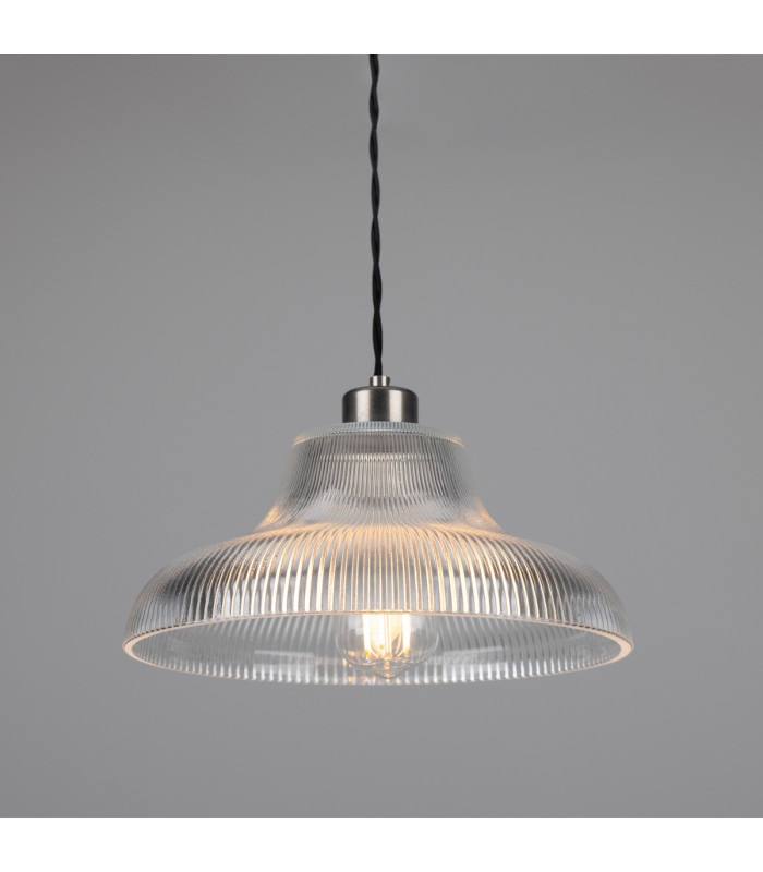 Mono 30cm Railway Dome Pendant Antique Silver-2