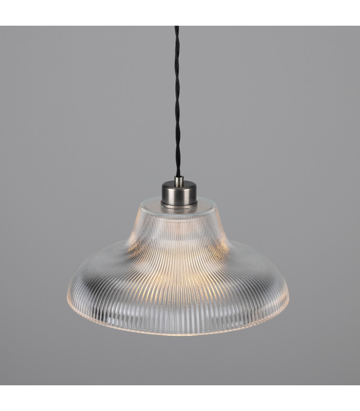Mono 30cm Railway Dome Pendant Antique Silver-3
