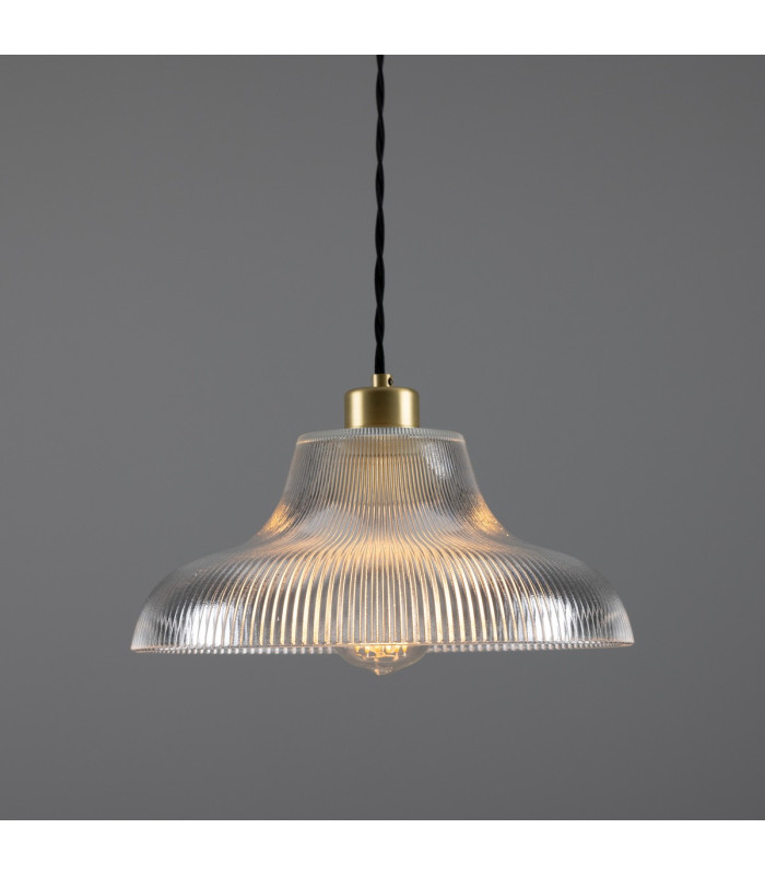 Mono 30cm Railway Dome Pendant Satin Brass-1