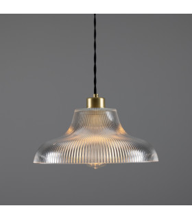 Mono 30cm Railway Dome Pendant Satin Brass-2