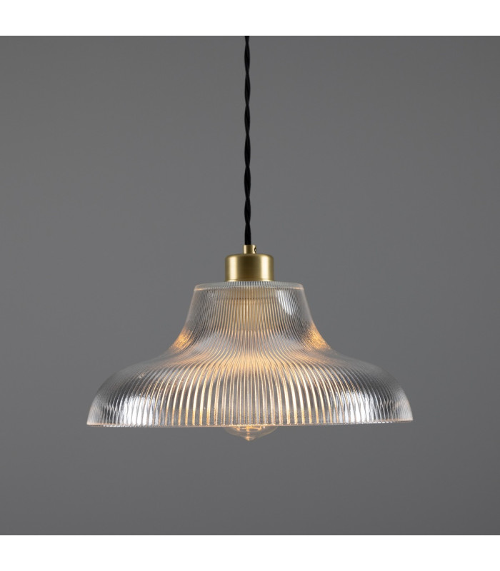 Mono 30cm Railway Dome Pendant Satin Brass-2