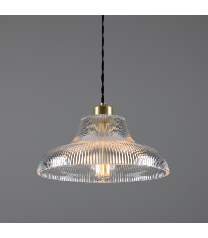 Mono 30cm Railway Dome Pendant Satin Brass-3
