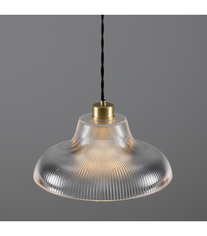 Mono 30cm Railway Dome Pendant Satin Brass-4