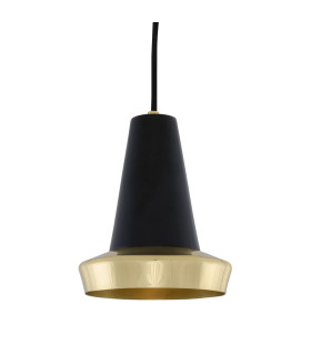 Malabo Dome Pendant Polished Brass & Matt Black-1