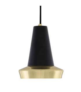 Malabo Dome Pendant Polished Brass & Matt Black-2