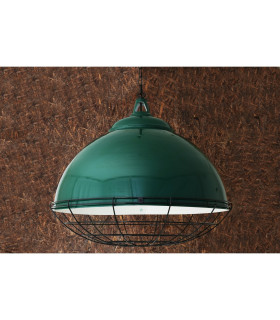 Brussels Dome Pendant Racing Green Black Cage-1
