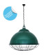 Brussels Dome Pendant Racing Green Black Cage-4