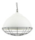 Brussels Dome Pendant White Black Cage