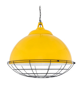 Brussels Dome Pendant Yellow Black Cage-1