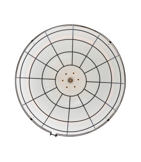 Brussels Dome Pendant Yellow Black Cage-2