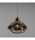 Chester Cage Dome Pendant Antique Brass Black Cage-2