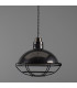 Chester Cage Dome Pendant Antique Silver Black Cage-1