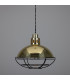 Chester Cage Dome Pendant Polished Brass Black Cage-1