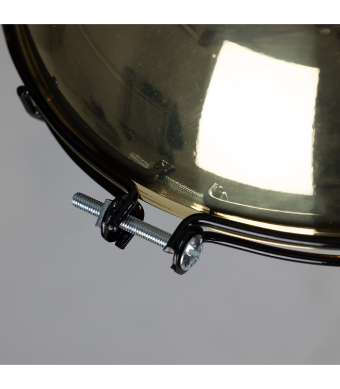 Chester Cage Dome Pendant Polished Brass Black Cage-5
