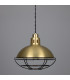 Chester Cage Dome Pendant Satin Brass Black Cage-1