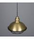 Chester Cage Dome Pendant Satin Brass Black Cage-3