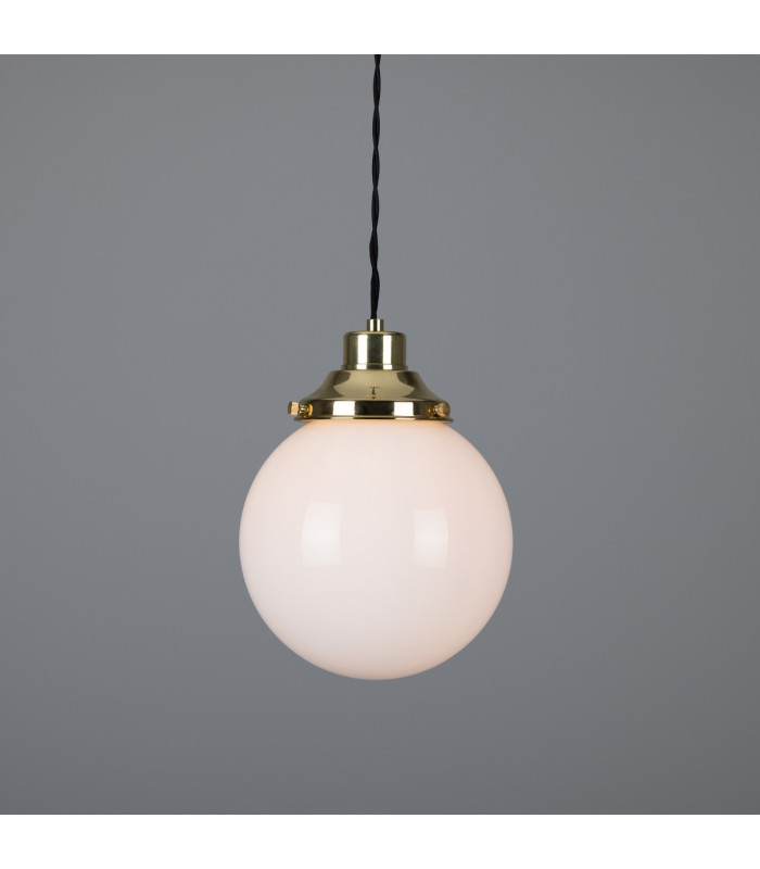 Gentry 20cm Globe Pendant Polished Brass-1