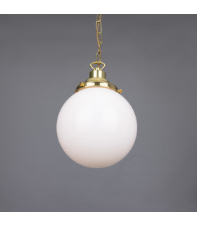 Yerevan 20cm Globe Pendant Polished Brass-1