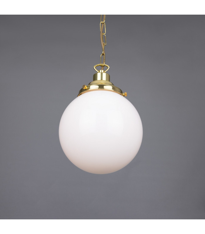 Yerevan 20cm Globe Pendant Polished Brass-1